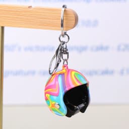 Creative Helmet Key Chain Pendant Fashion Safety Helmet Car Key Ring Bag Charm Decoration Motorcycle Club Fan Gift
