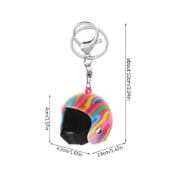 Creative Helmet Key Chain Pendant Fashion Safety Helmet Car Key Ring Bag Charm Decoration Motorcycle Club Fan Gift