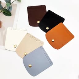 Bag Flap Cover Women's Crochet Bag Accessories DIY PU Leather Flap Material Crochet Handbag Bag Parts For Knitted Bag