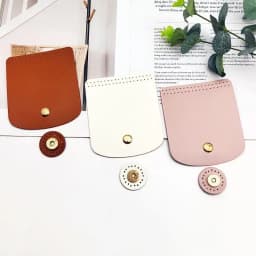 Bag Flap Cover Women's Crochet Bag Accessories DIY PU Leather Flap Material Crochet Handbag Bag Parts For Knitted Bag