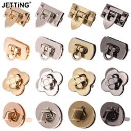 Metal Square Oval Twist Lock Tiny Bag Turn Lock Twist Lock Clasp Leather Craft Women Bag Handbag Shoulder Bag Purse DIY Hardware