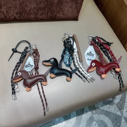 Sausage Dog Women Bag Decoration Pendant Keychain Bag Charm Decor Handbag Schoolbag Hanging Ornament Keyring Accessories