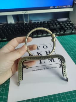 KISSDIY 10pcs 12.5CM Antique Bronze Light Golden Big Ring handle Metal Purse Frame Kiss Clasp for Handbag Accessories wholesale