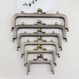 5pcs Flower Bud Head Square Purse Frame Antique Bronze Bag Kiss Clasp Metal DIY Bag Accessories 8.5 10.5 12.5 15 18cm