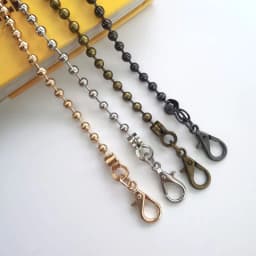 Kissdiy 10pcs 120CM/ 47" Long Ball Metal Chain For Purses Bag DIY, Antique Brass Bronze ,Hight Quality Purse Accessory
