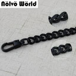1-5pcs 8.5mm Wide Dark Black Metal Chain for Bags Purse Buckles for Handbags Wallet Shoulder Strap Adjusted Webbing  Accessories