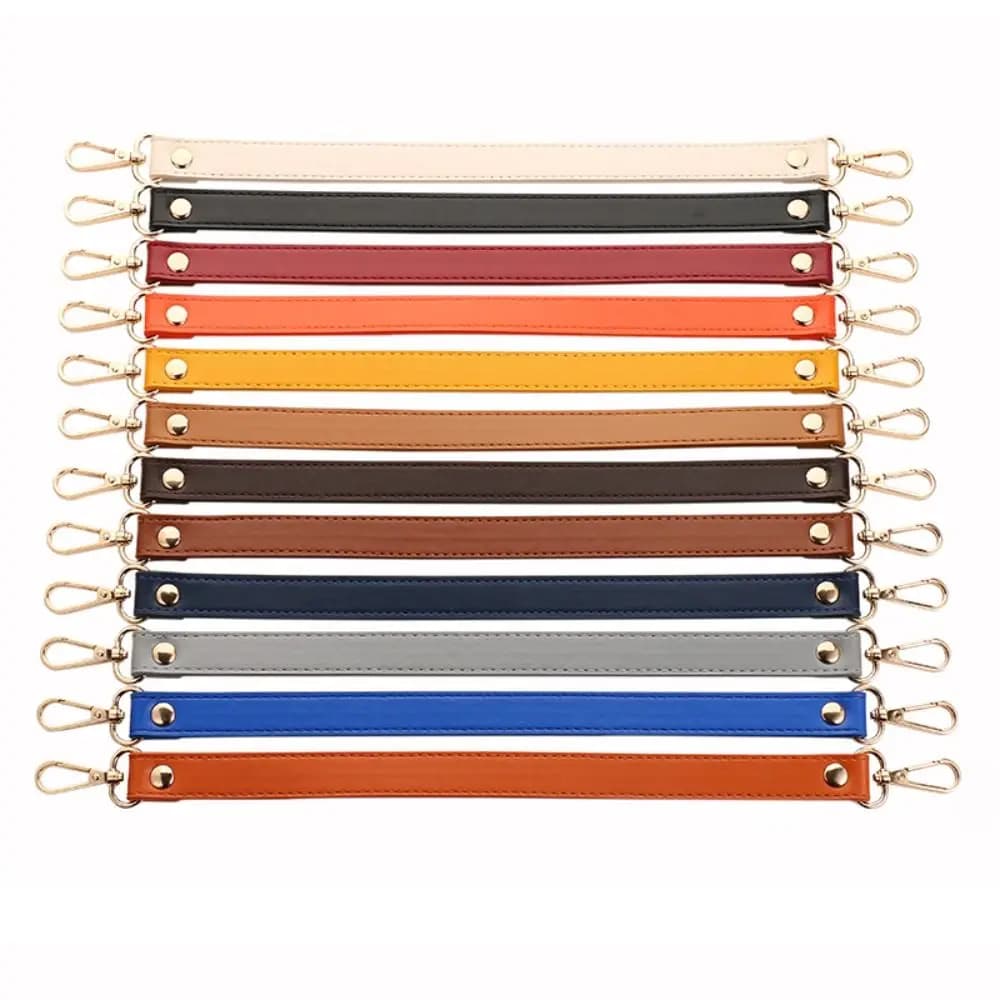 Bag Accessories 36cm Leather Short Bag Strap DIY Hardware Handbag Purse Straps Replacement 18mm Wide Shoulder Strap