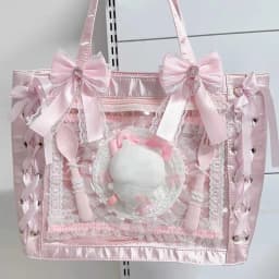 1Pc Ribbon Lace Bow Clip For Ita Bag Sweet Ribbon Bowknot Heart Diamond Clip Girls Lolita Backpack Decoration Bags Accessories