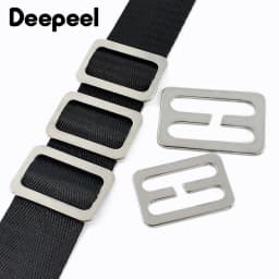 5/10Pcs 20-50mm Stainless Steel Silder Buckle for Bag Strap Backpack Buckles Adjuster Clasp Webbing Belt Loops DIY Accessories