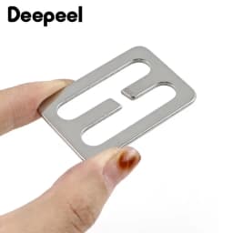 5/10Pcs 20-50mm Stainless Steel Silder Buckle for Bag Strap Backpack Buckles Adjuster Clasp Webbing Belt Loops DIY Accessories