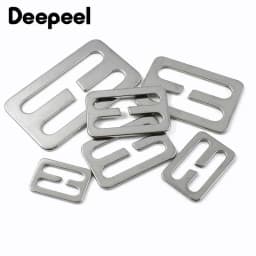 5/10Pcs 20-50mm Stainless Steel Silder Buckle for Bag Strap Backpack Buckles Adjuster Clasp Webbing Belt Loops DIY Accessories