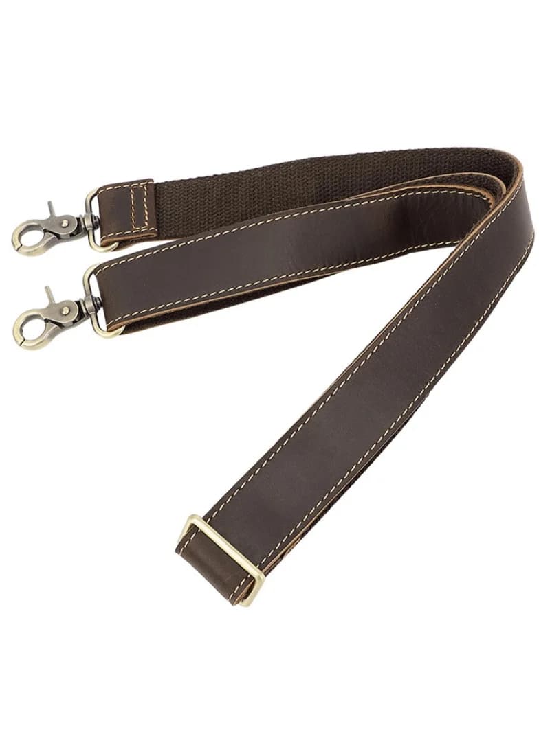 Unisex Black Real Cowhide Leather Bag Straps Shoulder Crossbody Adjustable Genuine Leather Shoulder Straps for Bag