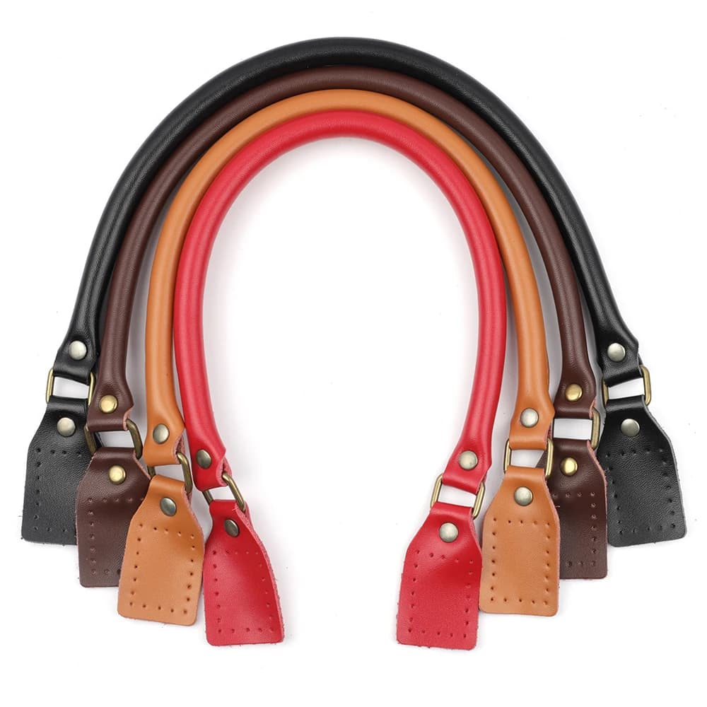 2Pcs 40cm 50cm 60cm Genuine Leather Handle Bag DIY Fasteners Pens Replacement Bag Handles Band Belt Handmade Bag Accessories