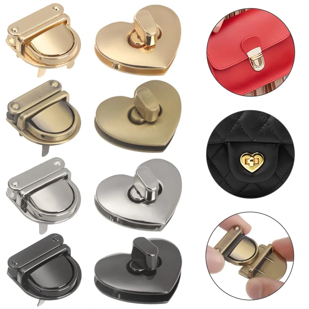 1Pcs Metal Durable Clasp Turn Lock Twist Lock for DIY/Repair Handbag Purse Luggage Hardware Closure Bag Parts Accessorie
