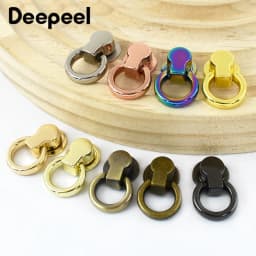 10/20Pc Deepeel 8x17mm Bag Side Clip Clasp Metal Ring Buckle Swivel Rivet Screw Handbag End Decoration Button Nail DIY Accessory