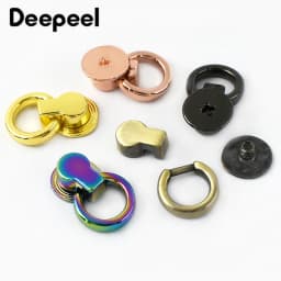 10/20Pc Deepeel 8x17mm Bag Side Clip Clasp Metal Ring Buckle Swivel Rivet Screw Handbag End Decoration Button Nail DIY Accessory