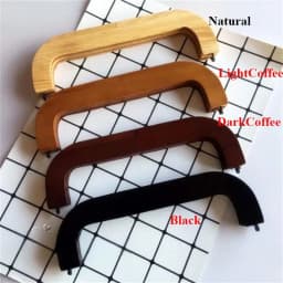 Deepeel 1pc 25cm Wooden Bag Frame Handles Kiss Lock Clutch Handbag Woven Bags Wallet Closure Brackets DIY Handle Accessories