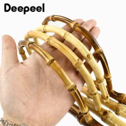 2/4Pcs 28/30cm Natural Bamboo Bag Handles Wooden Handle Purse Frame for Women's Handbag Woven-Bag DIY Handmade Bags Accessories