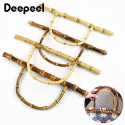 2/4Pcs 28/30cm Natural Bamboo Bag Handles Wooden Handle Purse Frame for Women's Handbag Woven-Bag DIY Handmade Bags Accessories