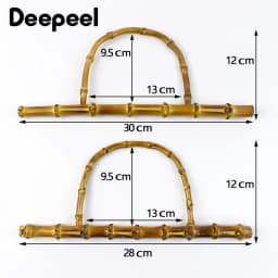 2/4Pcs 28/30cm Natural Bamboo Bag Handles Wooden Handle Purse Frame for Women's Handbag Woven-Bag DIY Handmade Bags Accessories