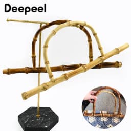 2/4Pcs 28/30cm Natural Bamboo Bag Handles Wooden Handle Purse Frame for Women's Handbag Woven-Bag DIY Handmade Bags Accessories