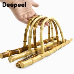 2/4Pcs 28/30cm Natural Bamboo Bag Handles Wooden Handle Purse Frame for Women's Handbag Woven-Bag DIY Handmade Bags Accessories