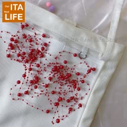 Italife Pearl Chain Charm Ita Bag Accessories Women Red Itabag Decoration for Teenager Girls Backpack Pink Length 5 Meters H311