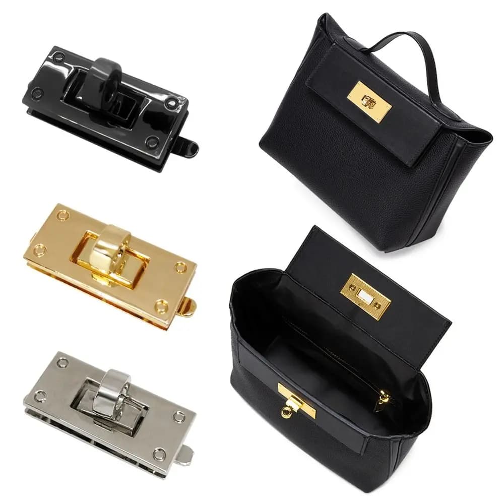 1Pcs Metal Turn Locks Twist Lock DIY Bag Accessories Alloy Buckle Clasp for Handmade Handbag Shoulder Bag Purse
