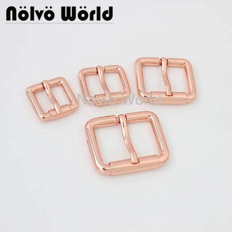 10-50 pcs 5 colors Rose gold 16mm 20mm 25mm 32mm turnbuckle alloy square pin buckle bags,rose gold belts buckles