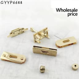 1/5/15Sets Gold/Silver Zinc alloy A set Metal Lock Rectangle Eyelets Plate For Handbags Bag Hook Clasps Rivet Accessories