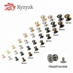 10-120Pcs 4/5/6/7/8/9/10MM Round Knob Rivets Metal Monk Head Screws Studs Alloy Nail Buckle Tack Cloth Button Bag Leather Crafts