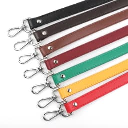 1pc 62cm PU Leather Handle Replacement Bag Straps Detachable Shoulder Handbag Handles Bag Accessories Parts Red Black Yellow