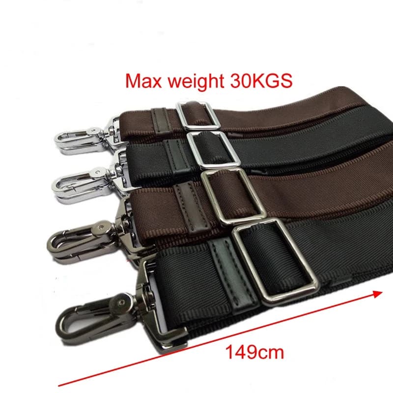 38mm Strong Hook Nylon Belt with Adjustable Long Shoulder Strap for Men Bag Briefcase Max 30KGS Capacity Bag Accessory Replaceme