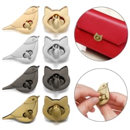 Metal Bag Turn Lock For DIY Decor Leather Craft Cute Cat/Bird Clasp Locks Handbag Shoulder Bags Hardware Decoration Accessories