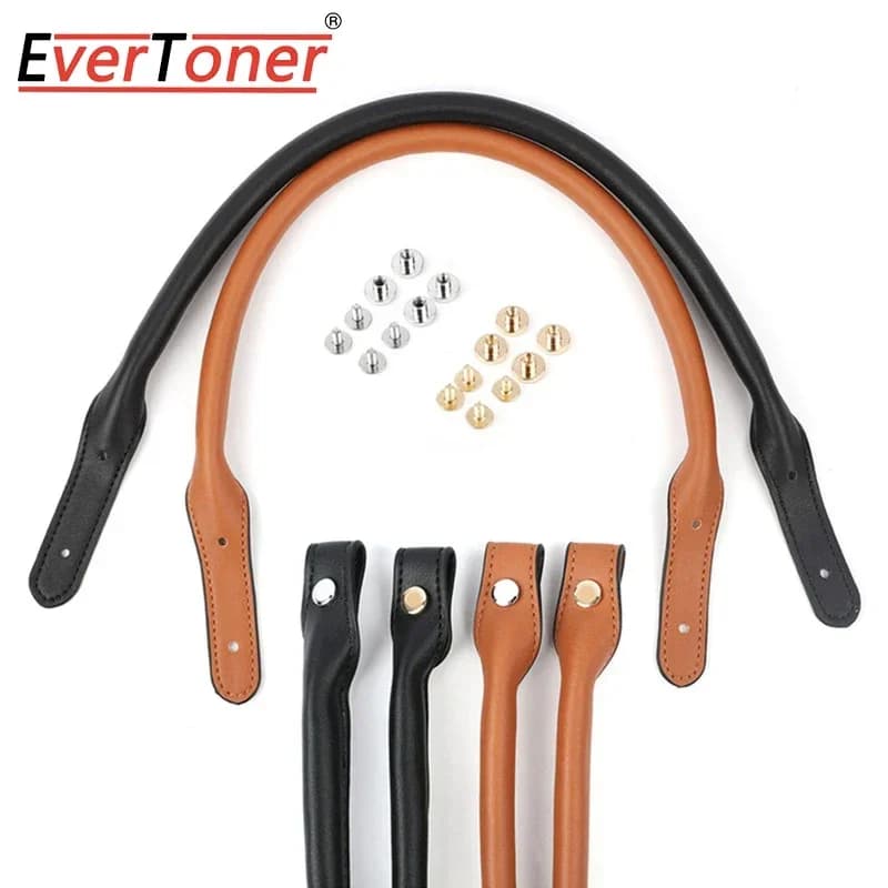EverToner 2Pcs Detachable Tote PU Leather Replacement Handles Straps Handbags Shoulder Bag Accessories