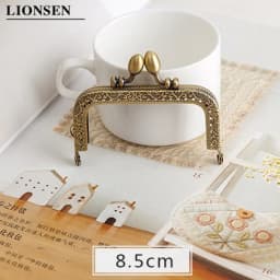 LIONSEN DIY Antique Bronze Flower Bud Head Metal Purse Frame Handle Kiss Clasp Lock for Bag Sewing Craft Tailor Accessories