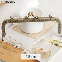 LIONSEN DIY Antique Bronze Flower Bud Head Metal Purse Frame Handle Kiss Clasp Lock for Bag Sewing Craft Tailor Accessories