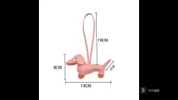 Adorable Dachshund Charm Pendant, Leather Material, Women's Bag Accessory, Exquisite Style
