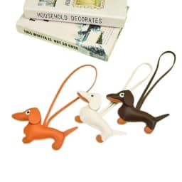 Adorable Dachshund Charm Pendant, Leather Material, Women's Bag Accessory, Exquisite Style