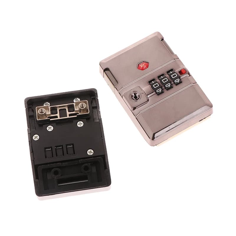Metal Password Lock 3 Digit Combination Lock Travel Suitcase Luggage Chest Hardware Lock Coded Locker Gift Case Padlock