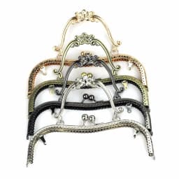 1 Piece 20.5 CM Plum Blossom Flower Pattern Vintage Metal Purse Frame Kiss Clasp Handle Bag Accessories