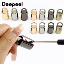 10/20Pcs 11/14mm Metal Buckles Bag Strap End Stopper Buckle Tassel Cap Clasp for Bags Handle Cord Lock Hanging DIY Accessories