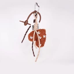 Fashion Fluffy Heart Keychain Braided Rope Bag Pendant Keyring Pendant Simple All-matching Bag Decoration Accessories