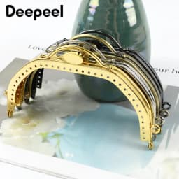 1/2Pcs Deepeel 13cm Metal Purse Frame Kiss Clasp Women's Handbag Handles DIY Sewing Brackets Handmade Making Bags Accessories