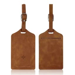 Portable Leather Luggage Tag Travel Suitcase Name Address ID Baggage Label Address Holder Boarding Tags Travel Accessories