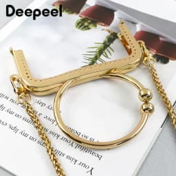 1/2/3Pcs Deepeel 12.5cm Metal Bag Handles Round Purse Frame Kiss Clasp Handbag Wallet Sewing Brackets Making Bags Accessories