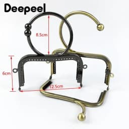 1/2/3Pcs Deepeel 12.5cm Metal Bag Handles Round Purse Frame Kiss Clasp Handbag Wallet Sewing Brackets Making Bags Accessories