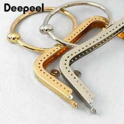 1/2/3Pcs Deepeel 12.5cm Metal Bag Handles Round Purse Frame Kiss Clasp Handbag Wallet Sewing Brackets Making Bags Accessories