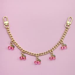 Fashion temperament glass stone red cherry chain jewelry bag hanging jewelry bag charm bag accessories