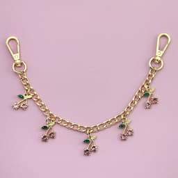 Fashion temperament glass stone red cherry chain jewelry bag hanging jewelry bag charm bag accessories
